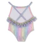 Younger Girls Iridescent Rainbow Swimsuit , 1, hi-res