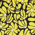 Girls Yellow & Navy Blue Floral Shorts, 2, hi-res