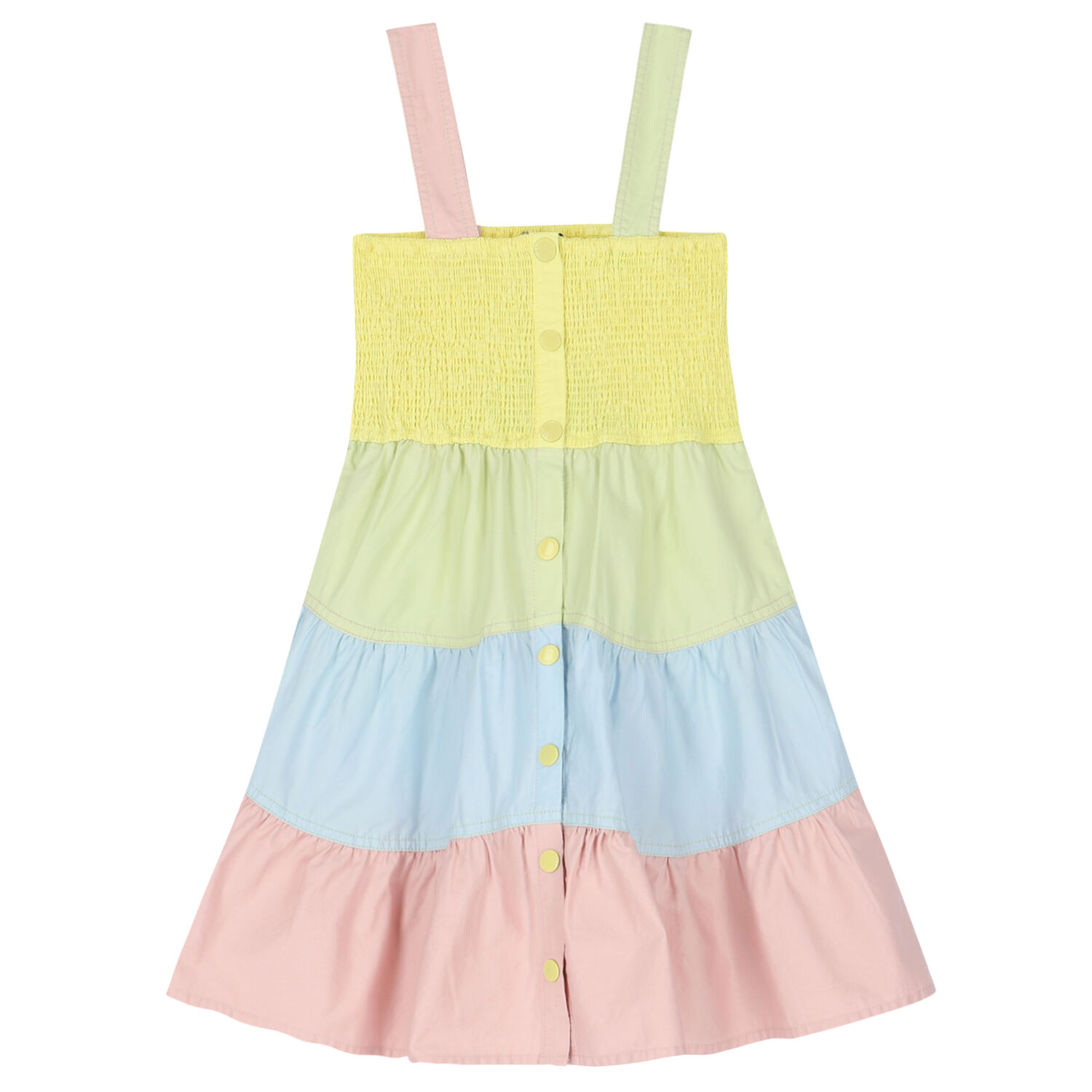 Girls Multi-Colored Smocked Dress, 1, hi-res image number null
