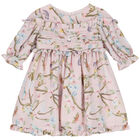 فستان بنات بالزهور باللون الوردى, 1, hi-res