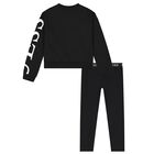 طقم بنات ليغنز بالشعار باللون الاسود, 1, hi-res