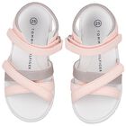 Girls Pink Logo Sandals, 1, hi-res