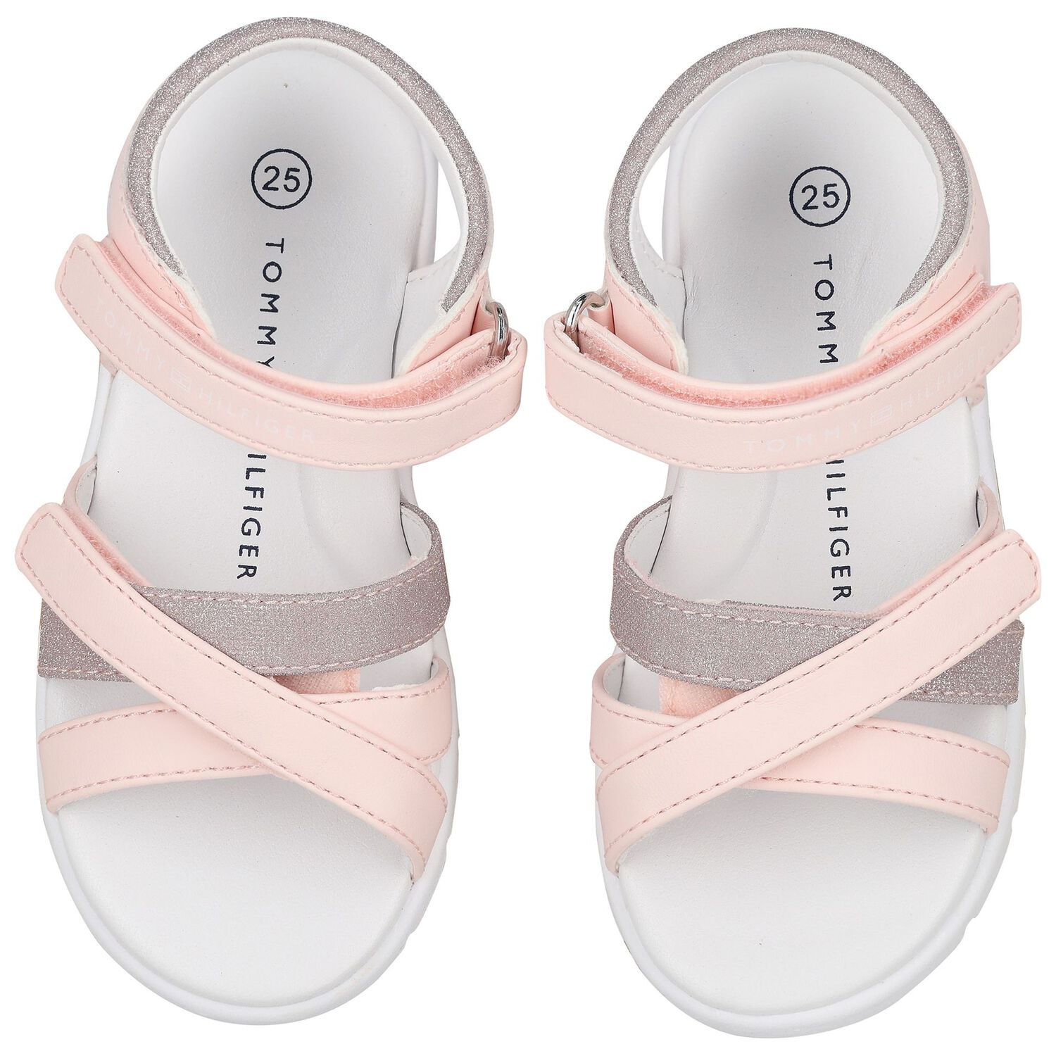 Girls Pink Logo Sandals, 1, hi-res image number null