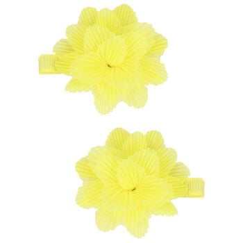 Girls Yellow Flower Hairclips ( 2-Pack )