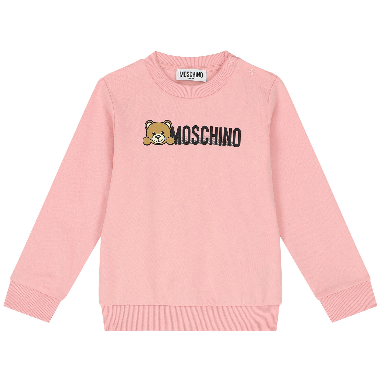 Pink Teddy Bear Logo Sweatshirt, 3, hi-res