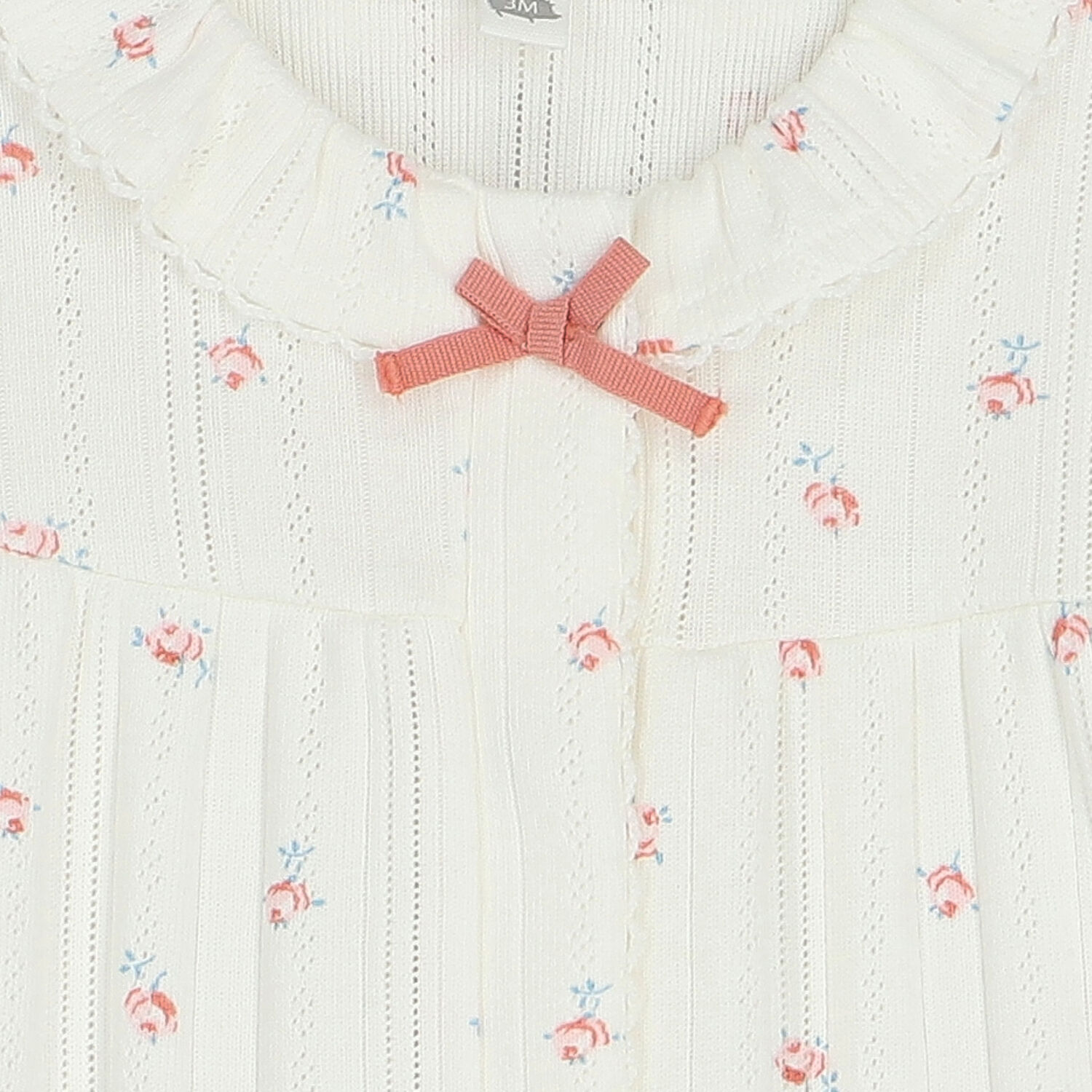 أفرول بطبعة الزهور باللون العاجي للبنات , 1, hi-res