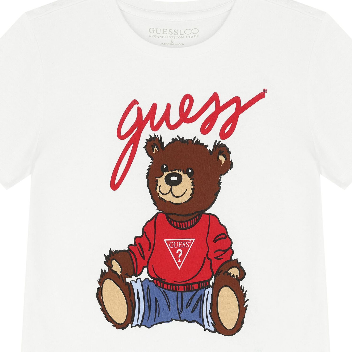 تيشيرت أولاد بشعار تيدي باللون الأبيض, 1, hi-res