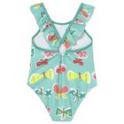 Younger Girls Aqua Bugs Swimsuit, 2, hi-res