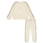 Girls Ivory Logo Tracksuit, 1, hi-res