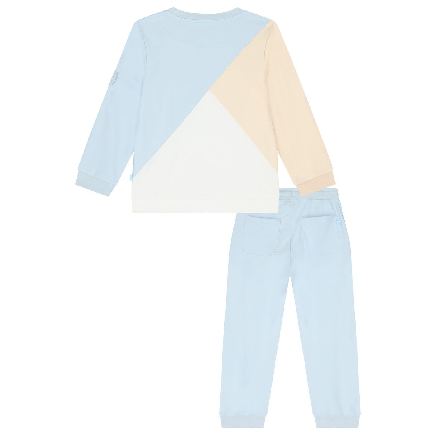 بدلة رياضية أولاد بالشعار باللون الأزرق, 1, hi-res