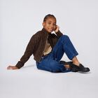 Girls Brown Logo Cardigan, 1, hi-res