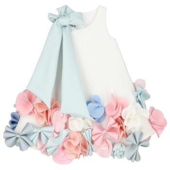 Girls White Floral Dress