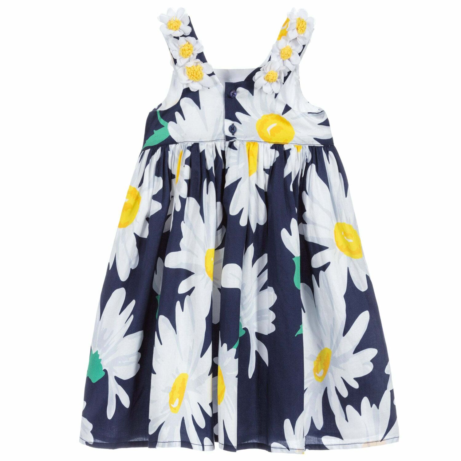 Younger Girls Blue Diasy Print Dress, 1, hi-res image number null