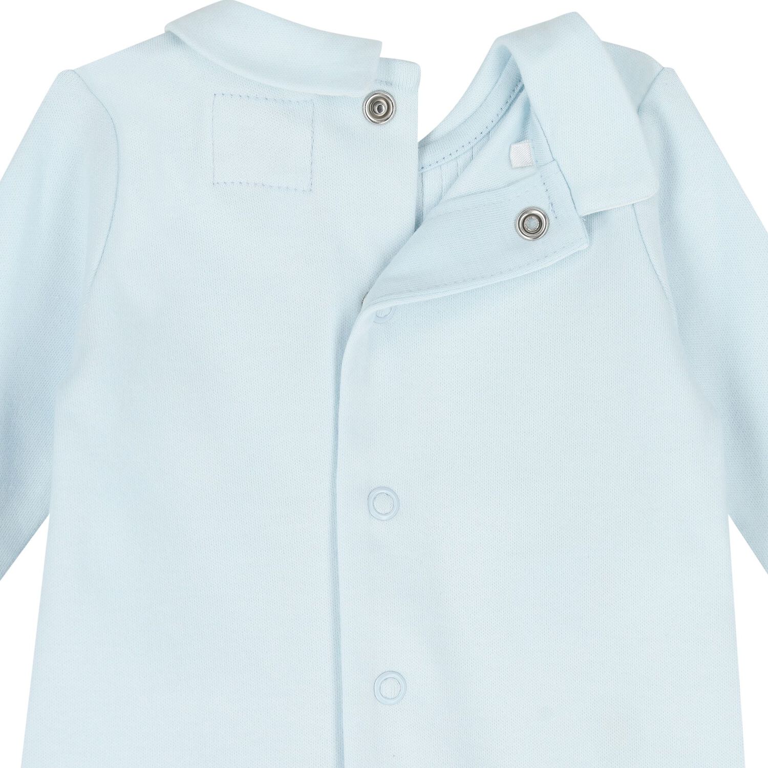 Baby Boys Blue Pleated Babygrow Set, 1, hi-res