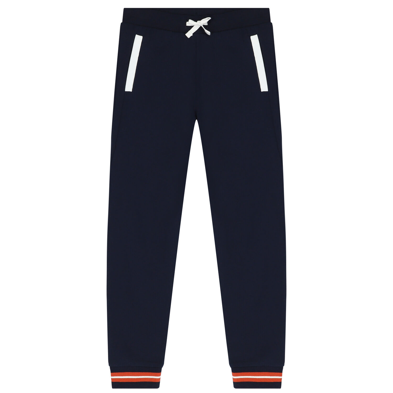 Boys Navy Blue Logo Joggers, 1, hi-res