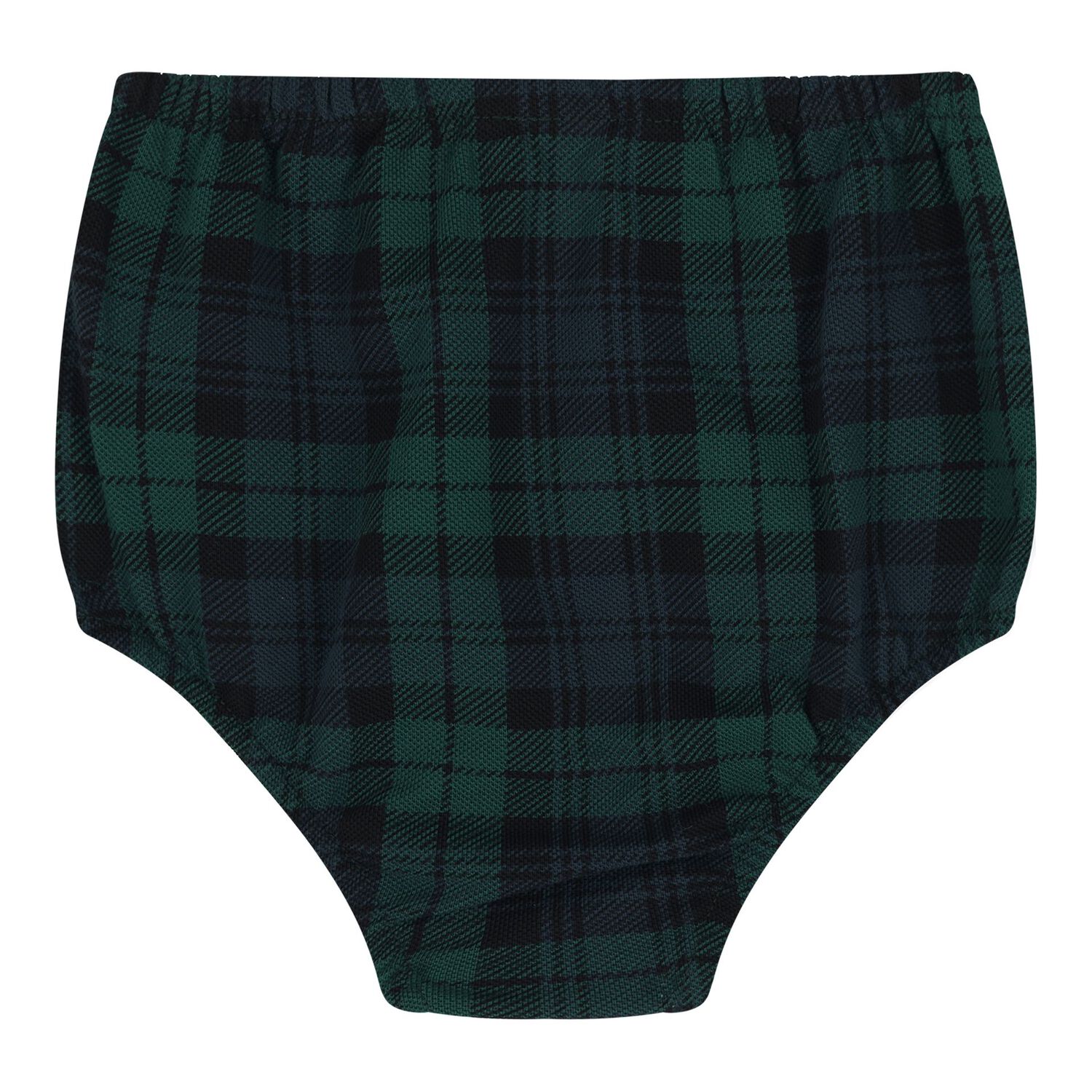 Baby Girls Green & Black Tartan Dress Set, 1, hi-res