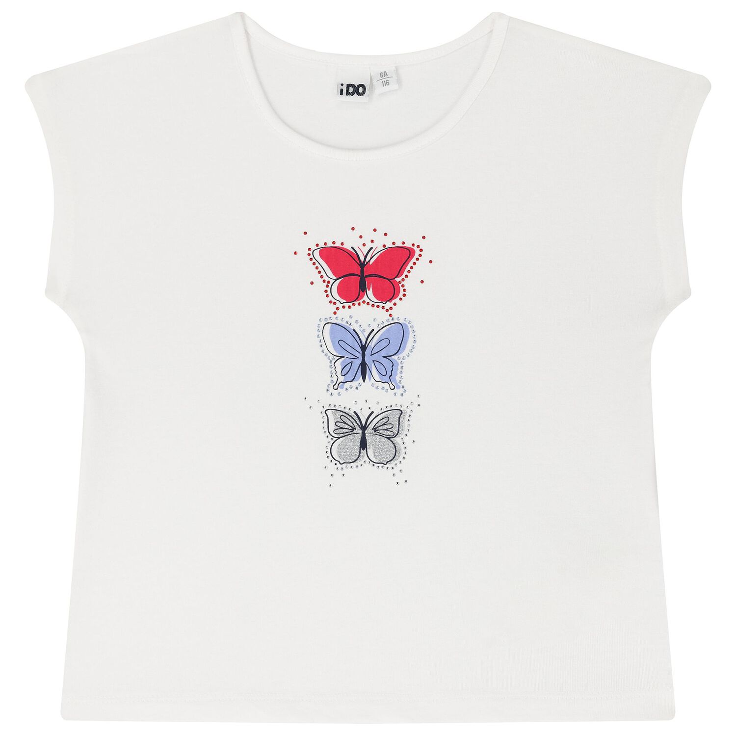 طقم تنورة للبنات باللونين الأبيض والأزرق الداكن, 1, hi-res image number null