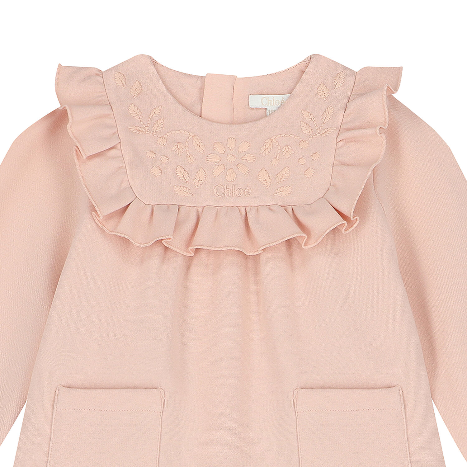 فستان بنات بالشعار باللون الوردى, 1, hi-res