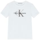 Boys White Logo T-Shirt, 8, hi-res