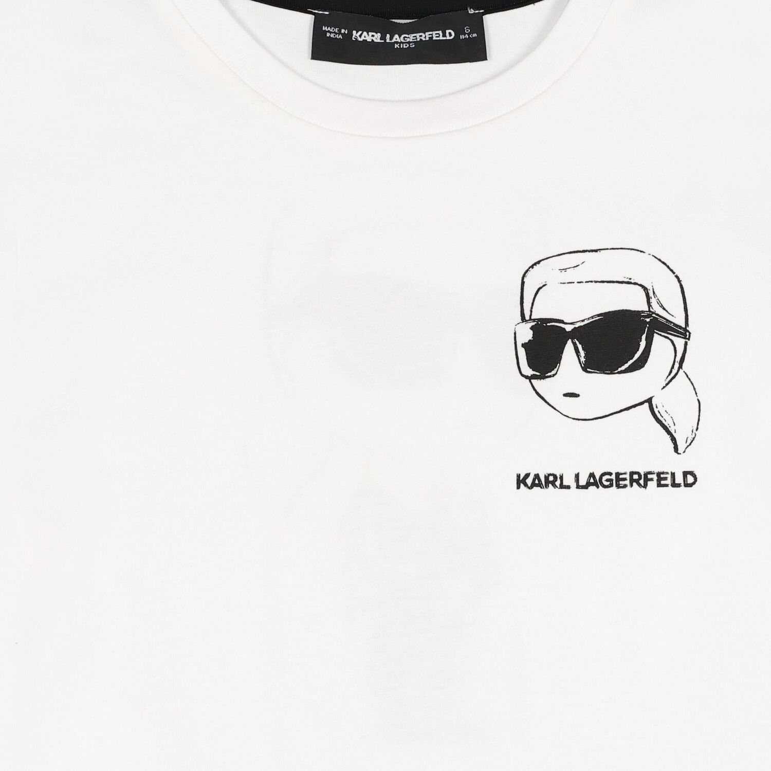 Boys Mini Me White Ikonik Karl Logo T-Shirt, 2, hi-res