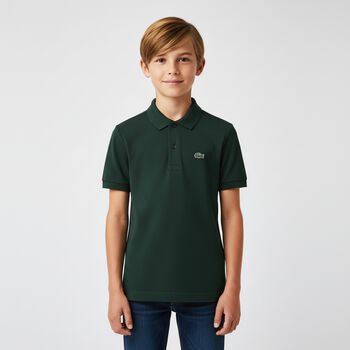 Boys Green Logo Polo Shirt