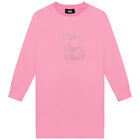Girls Pink Choupette Logo Dress, 1, hi-res