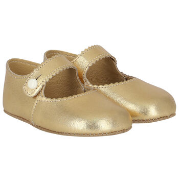 Baby Girls Gold Pre Walker Shoes
