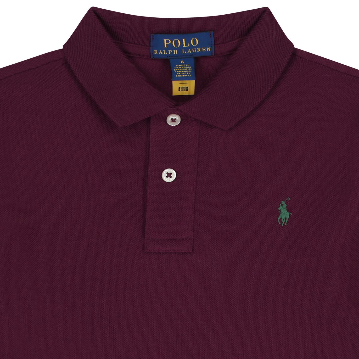 Boys Burgundy Logo Polo Shirt, 1, hi-res image number null