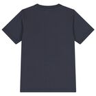 Boys Navy Blue Logo T-Shirt, 1, hi-res