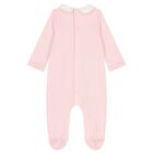 Baby Girls Pink Teddy Bear Babygrow, 2, hi-res