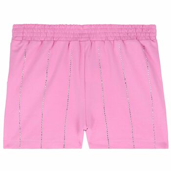 Girls Pink Embellished Shorts