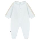 Baby Boys Blue Teddy Bear Logo Babygrow, 2, hi-res