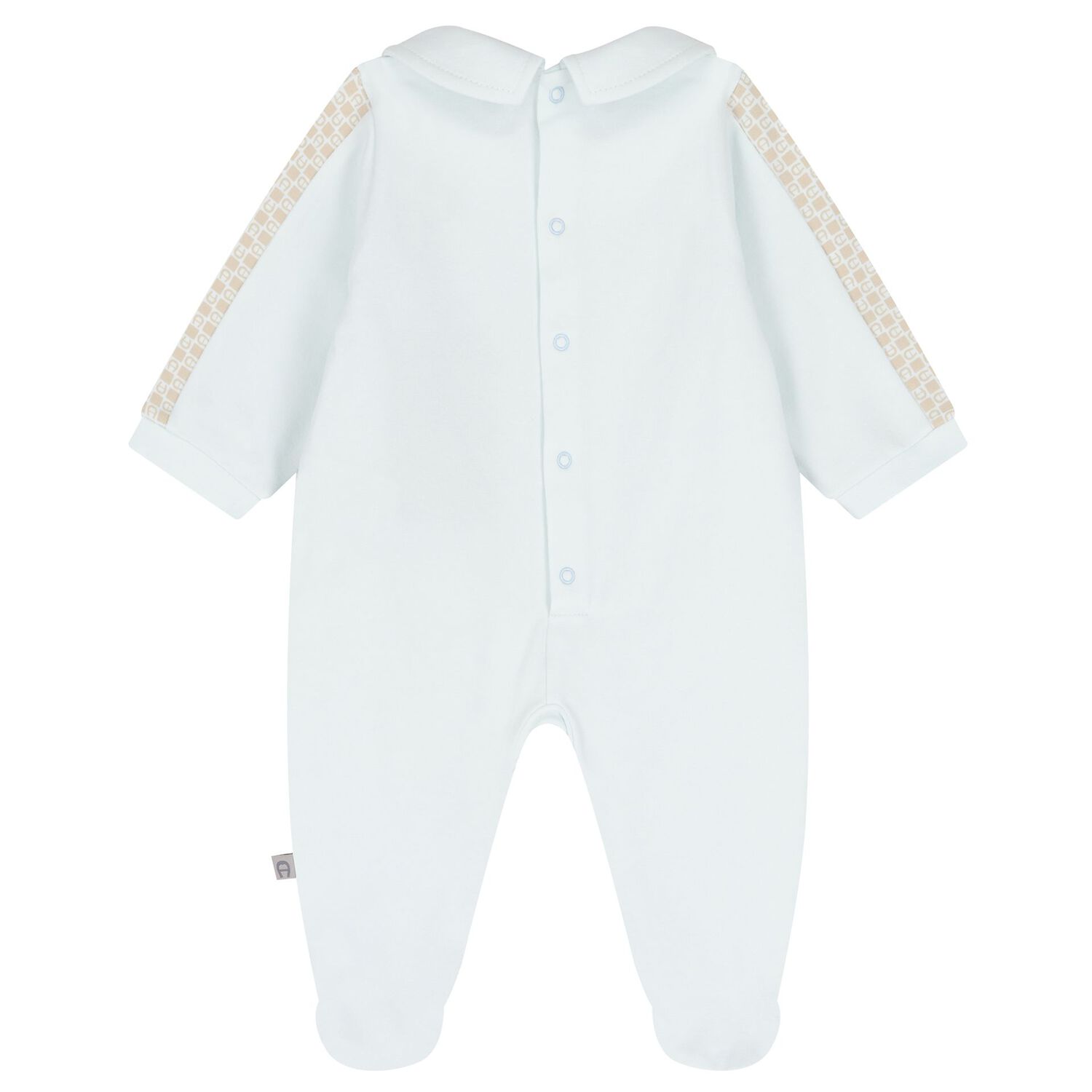 Baby Boys Blue Teddy Bear Logo Babygrow, 2, hi-res