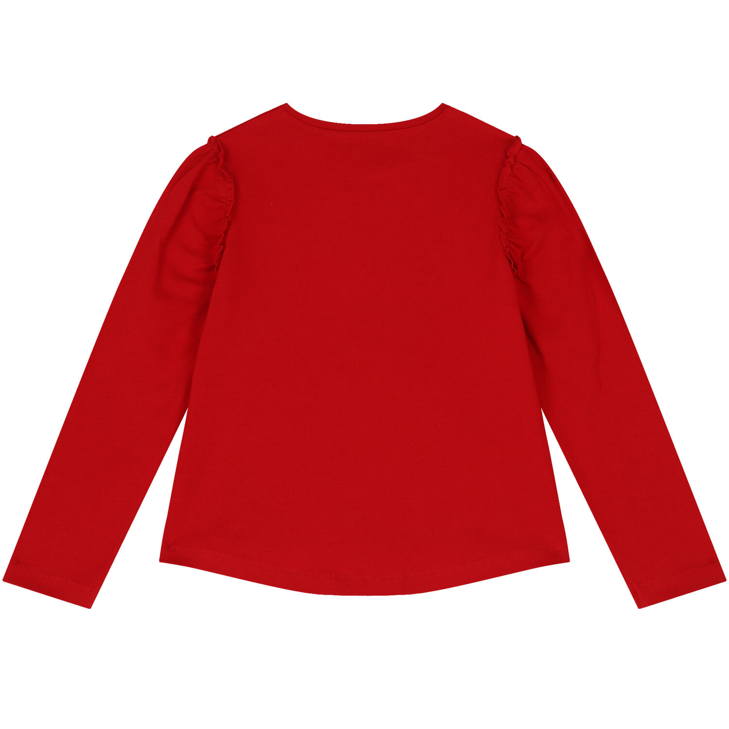 Girls Red Long Sleeve Top, 1, hi-res
