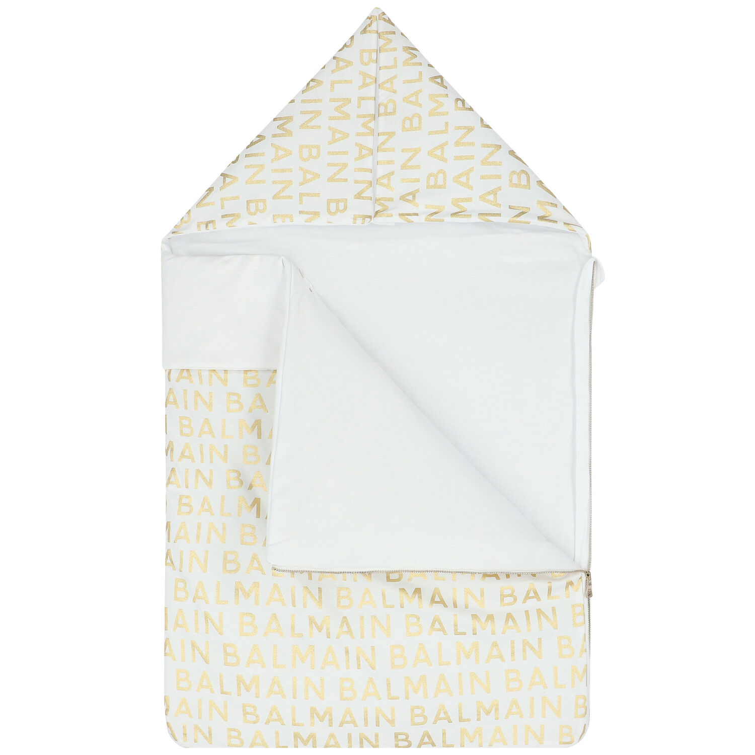 مدس بالشعار باللون الأبيض والذهبي, 1, hi-res