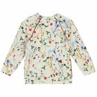 Younger Girls Ivory Floral Sweatshirt, 1, hi-res