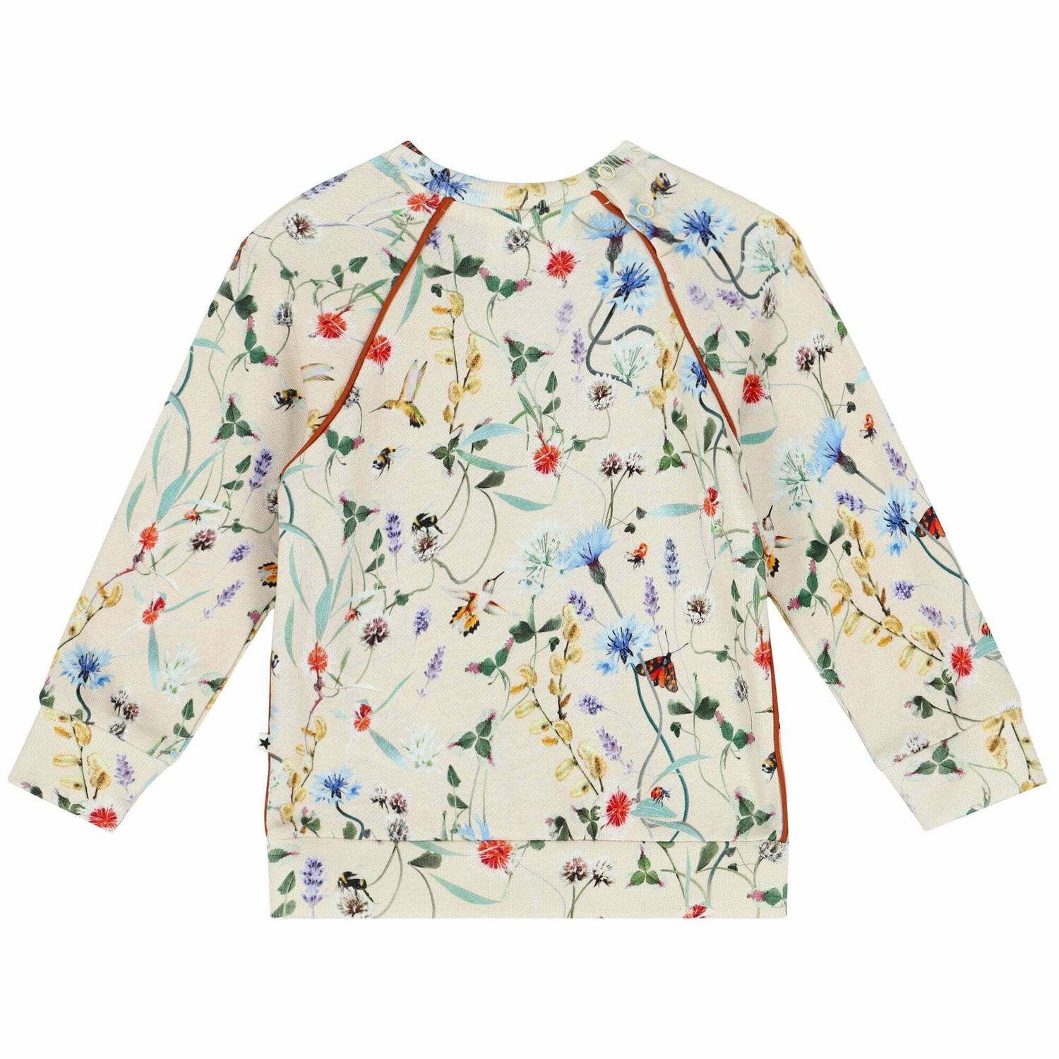 Younger Girls Ivory Floral Sweatshirt, 1, hi-res