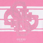 فستان بنات هودى بالشعار باللون الوردى , 1, hi-res