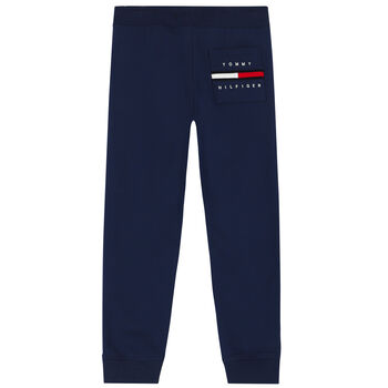 Boys Navy Logo Joggers