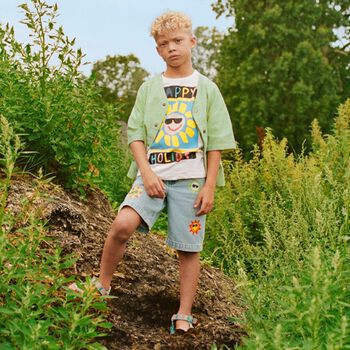 Boys Blue Sun Denim Shorts