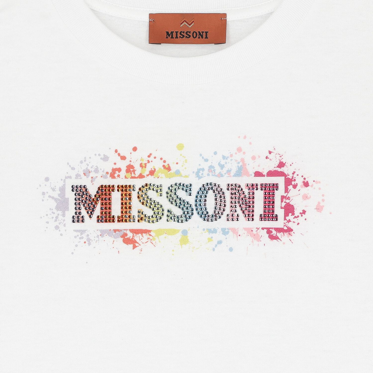 Girls White Logo T-Shirt, 1, hi-res