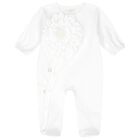 Baby Girls Ivory Flower Babygrow, 2, hi-res