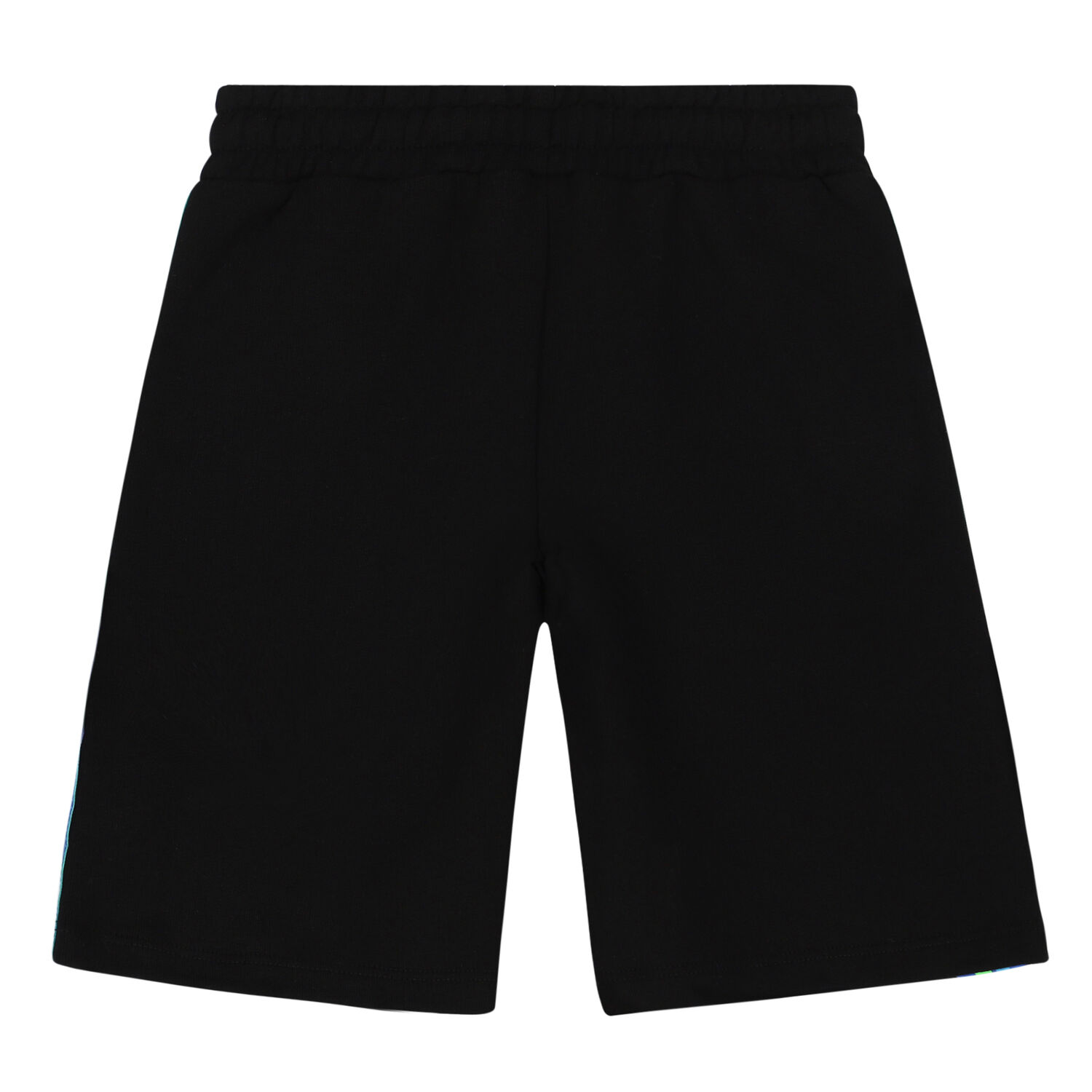 Boys Black Logo Shorts, 1, hi-res