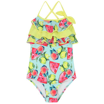Girls Aqua Fruits Swimsuit