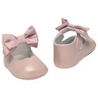 Baby Girls Pink Bow Pre Walker Shoes, 4, hi-res