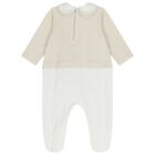 White & Beige Logo Babygrow Gift Set, 1, hi-res