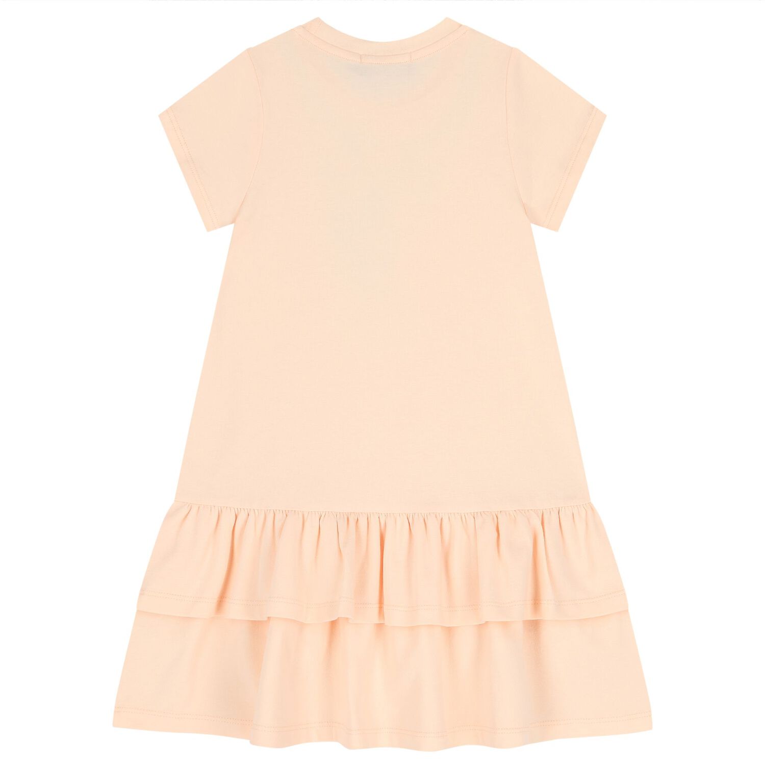 فستان بنات بالشعار بشكل قلاده باللون الوردى , 2, hi-res