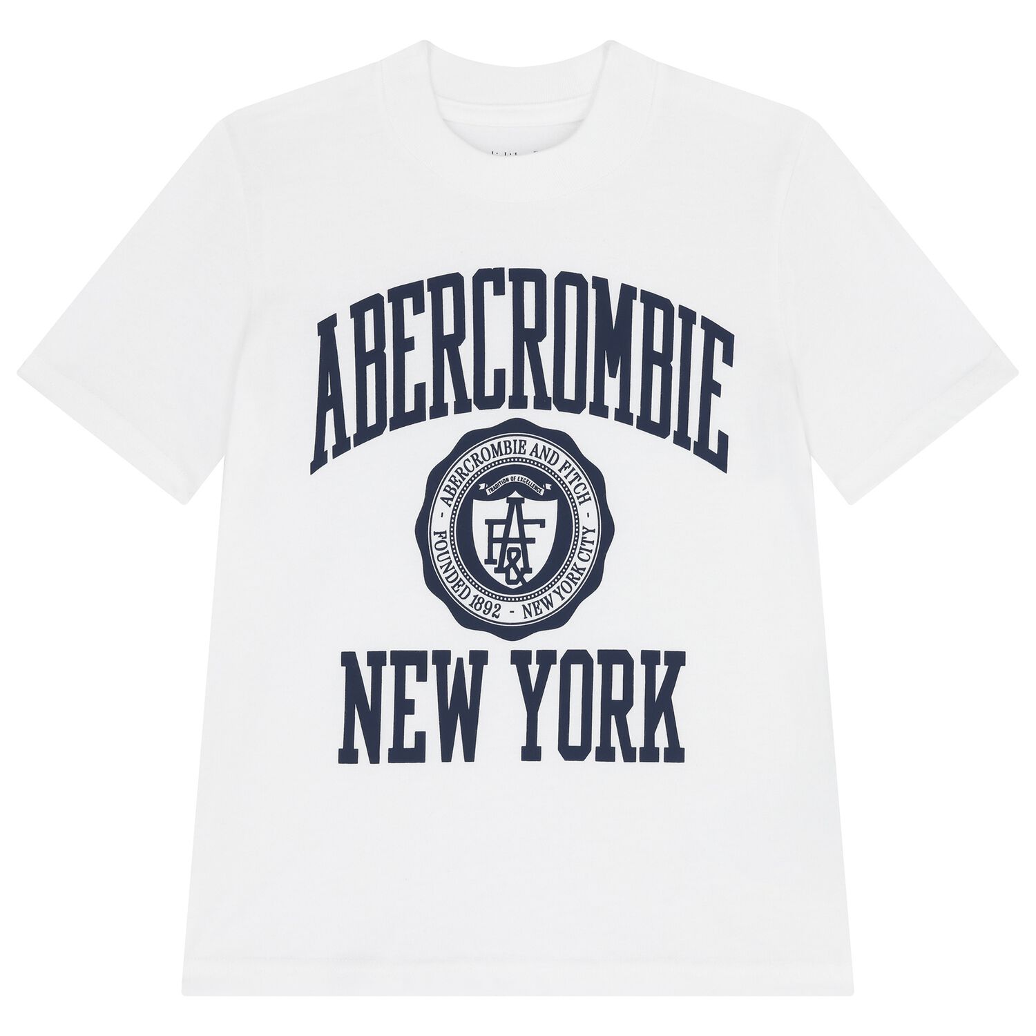 تي شيرت أولاد بالشعار باللون الأبيض , 1, hi-res