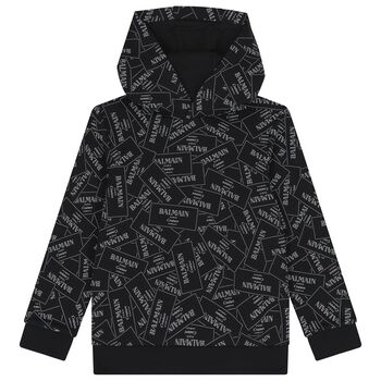 Black & White Logo Hooded Top