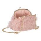 Girls Pink Fringe Handbag, 1, hi-res